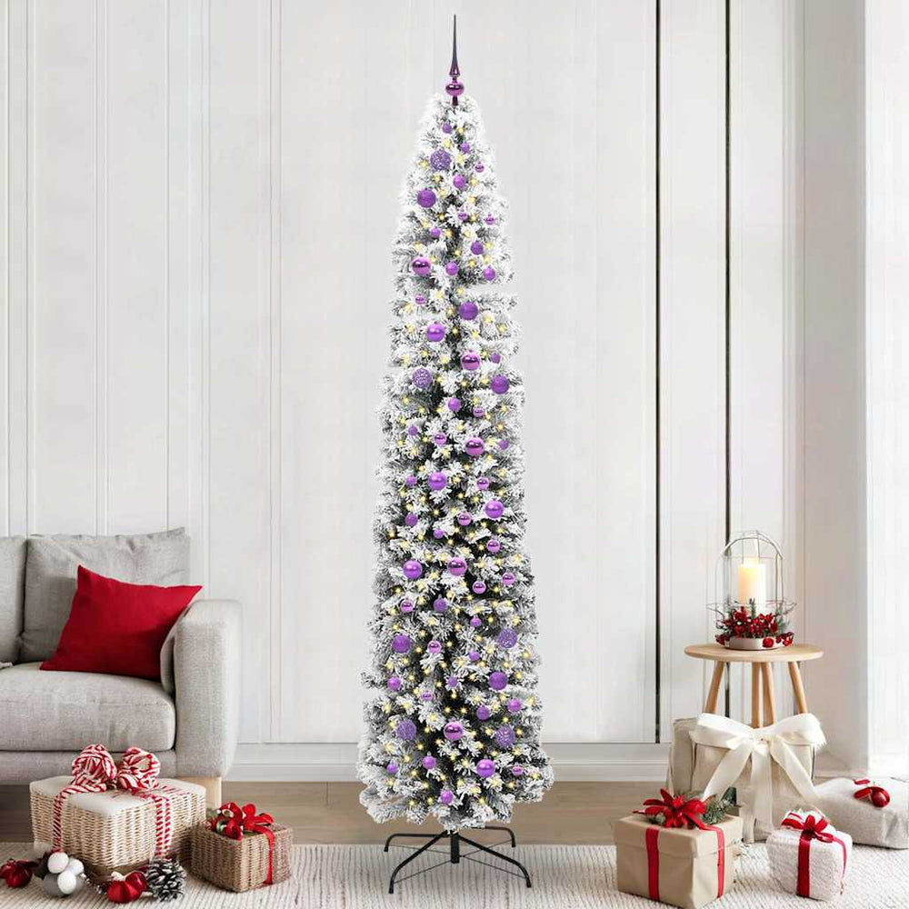 Vidaxl kunstkerstboom groen 240 cm pvc en staal en kunststof