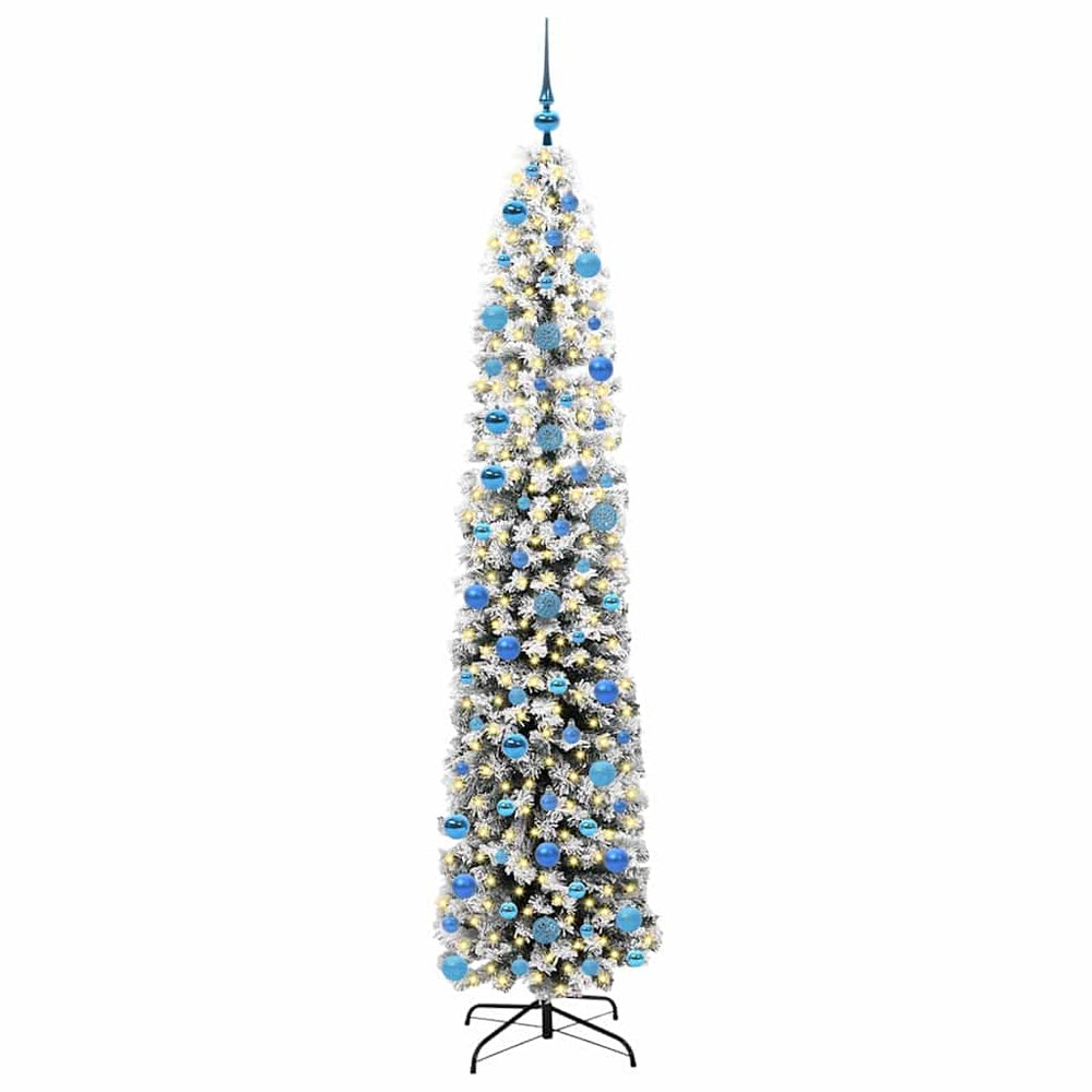 Vidaxl kunstkerstboom groen 240 cm pvc en staal en kunststof