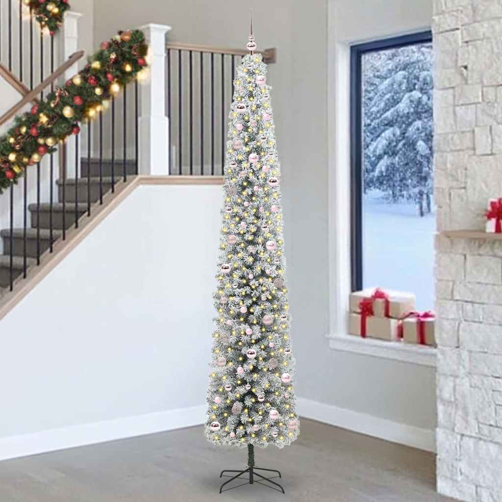Vidaxl kunstkerstboom groen 270 cm pvc en staal en kunststof