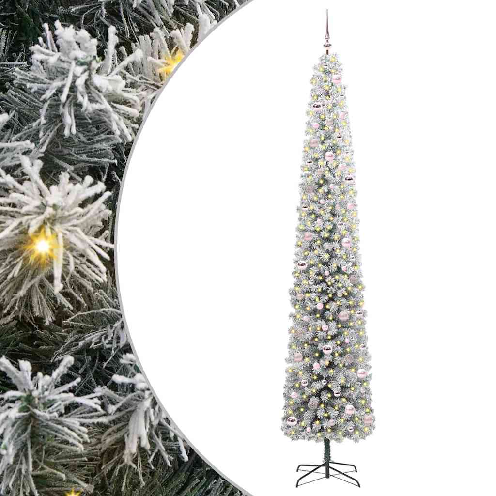 Vidaxl kunstkerstboom groen 270 cm pvc en staal en kunststof