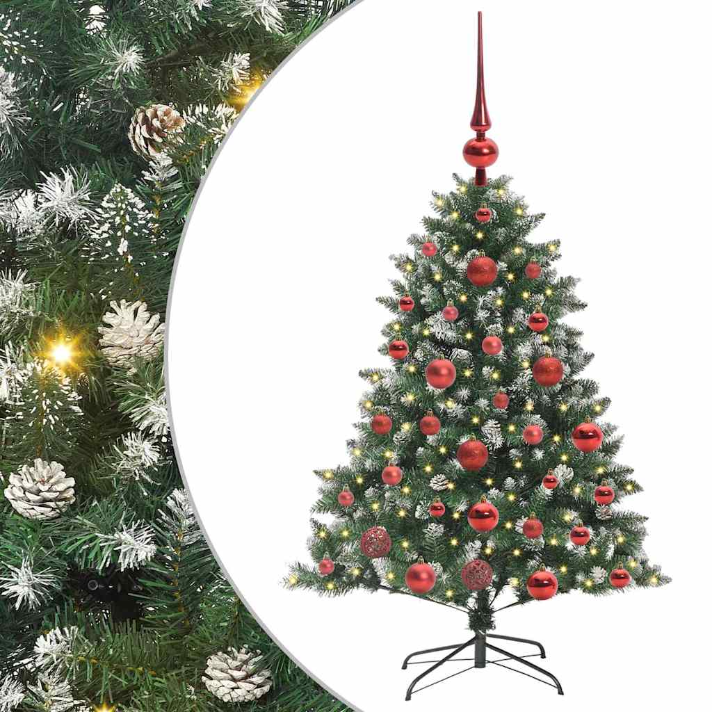 Vidaxl kunstkerstboom groen 120 cm pvc en plastic en staal