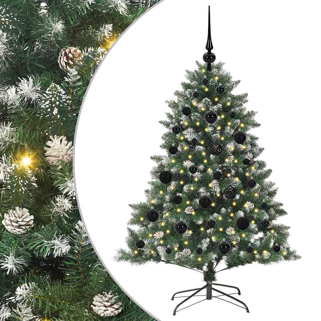 Vidaxl kunstkerstboom groen 120 cm pvc en plastic en staal