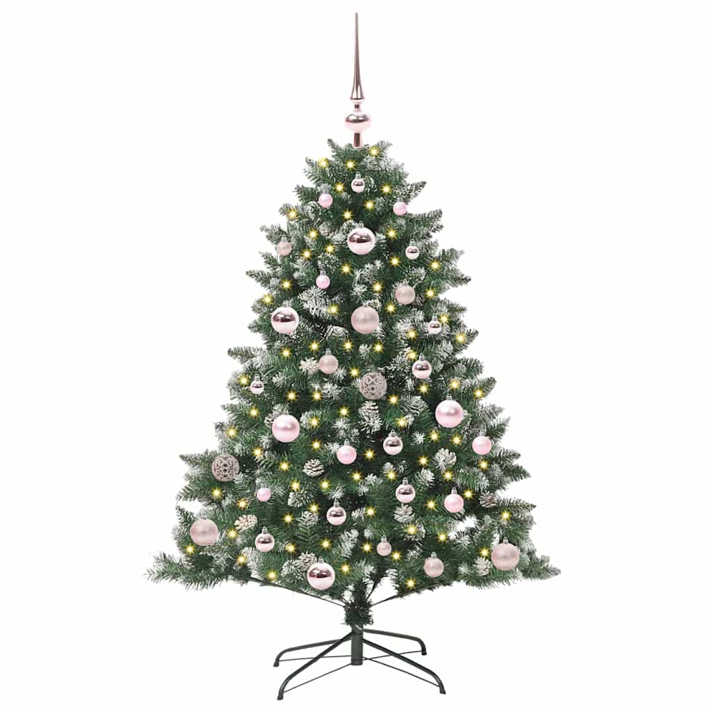 Vidaxl kunstkerstboom met 150 led groen 120 cm pvc en plastic en staal