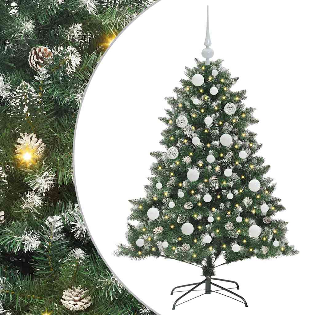 Vidaxl kunstkerstboom met 150 led groen 120 cm pvc en plastic en staal