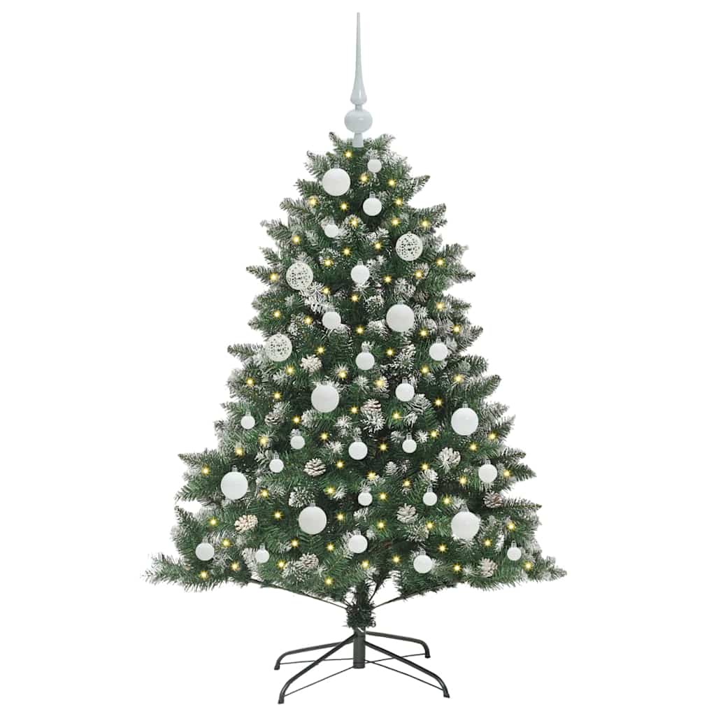 Vidaxl kunstkerstboom met 150 led groen 120 cm pvc en plastic en staal