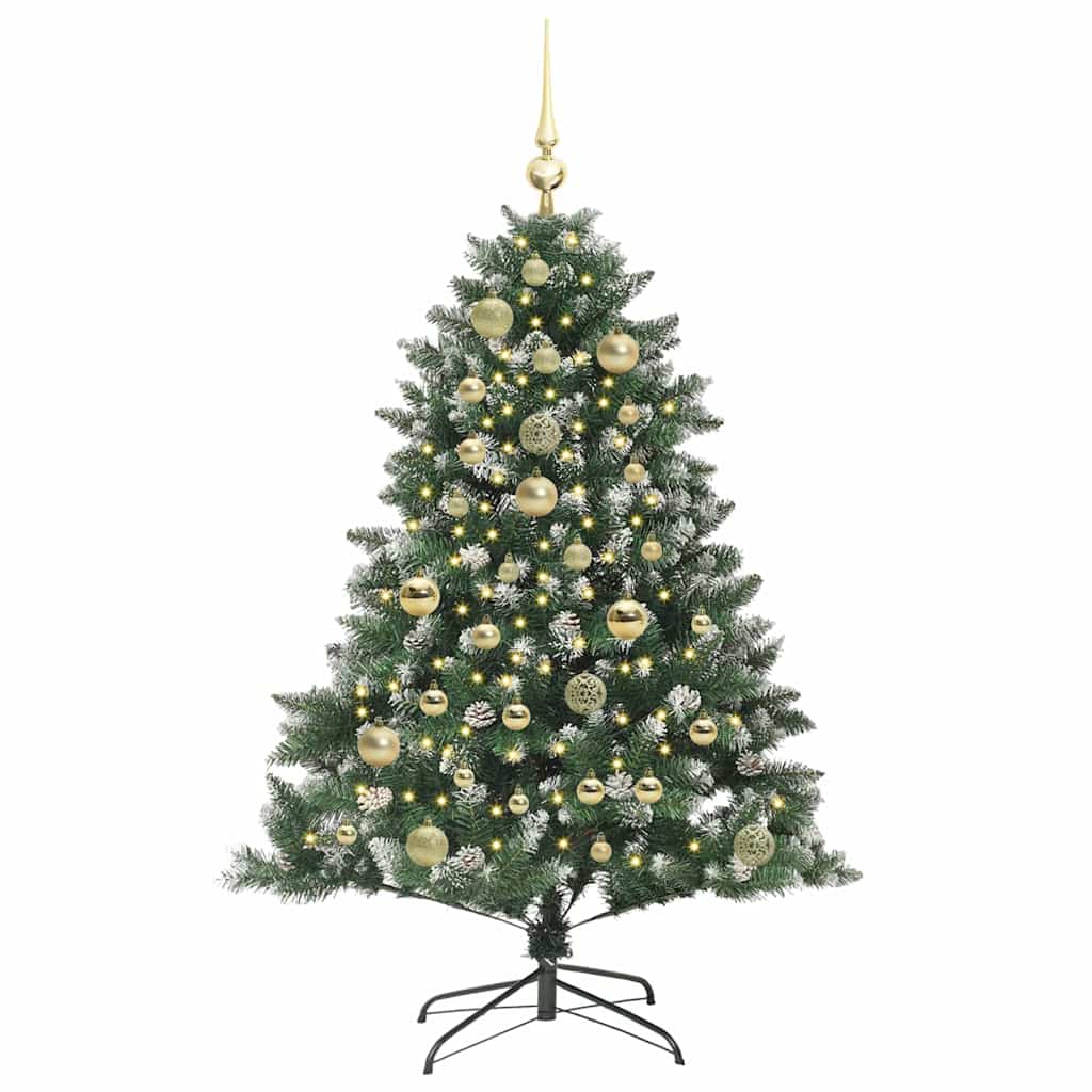 Vidaxl kunstkerstboom groen 120 cm pvc en plastic en staal