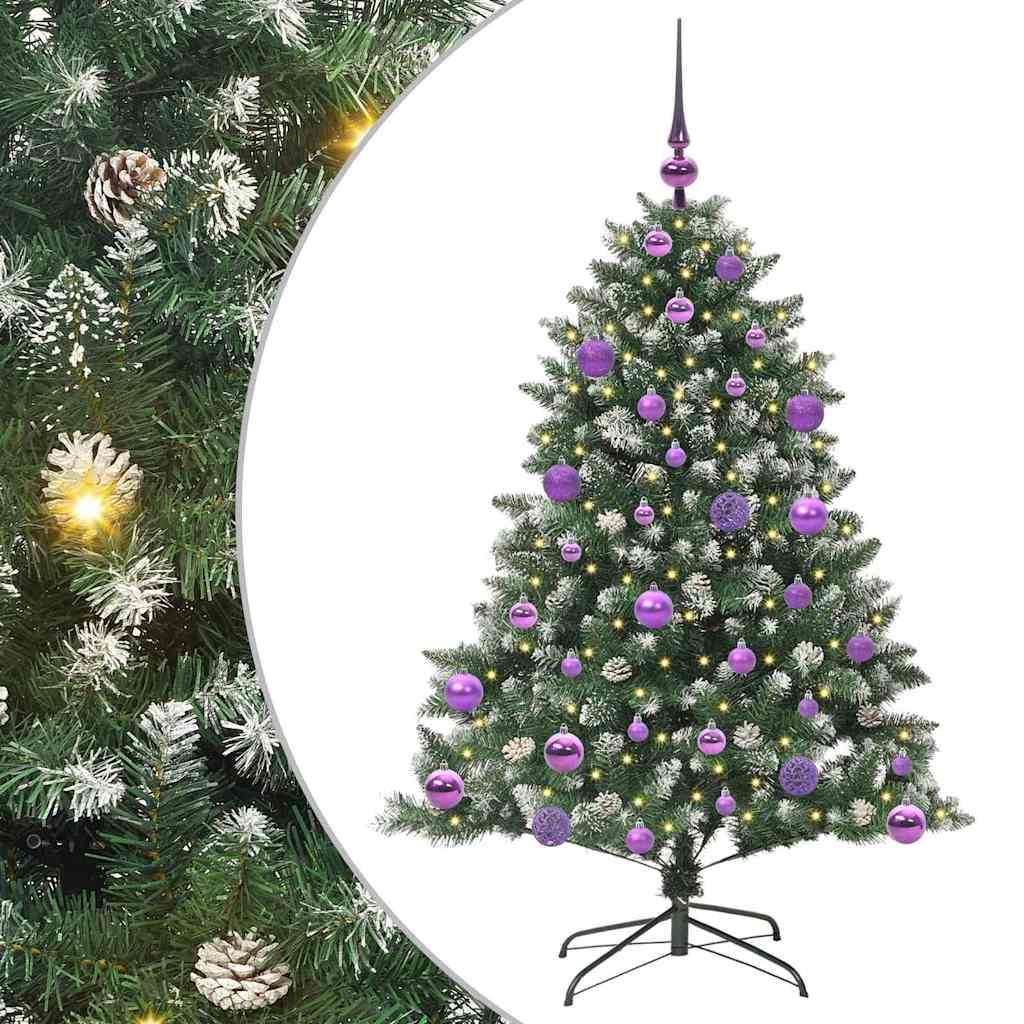 Vidaxl kunstkerstboom met 150 led groen 120 cm pvc en plastic en staal