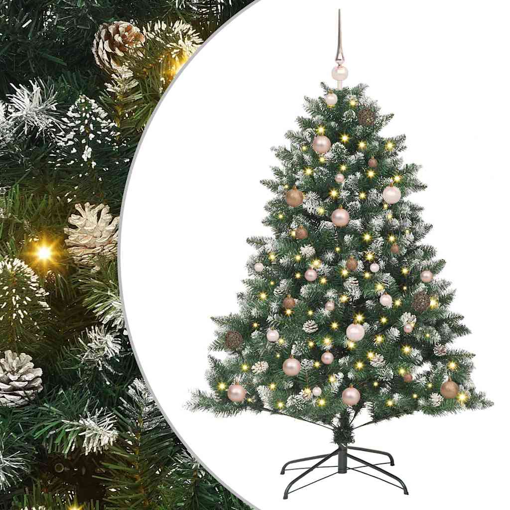 Vidaxl kunstkerstboom met 150 led groen 150 cm pvc en plastic en staal