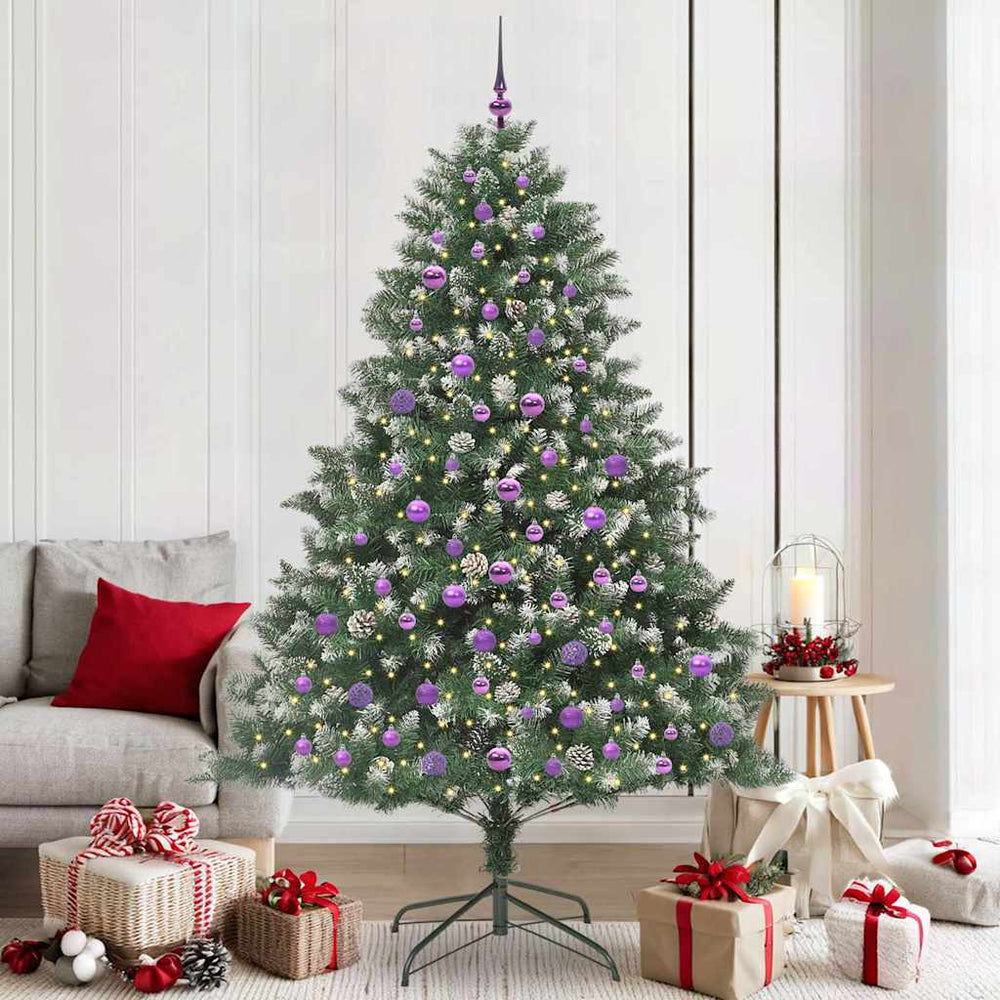 Vidaxl kunstkerstboom met 300 led groen 210 cm pvc en plastic en staal
