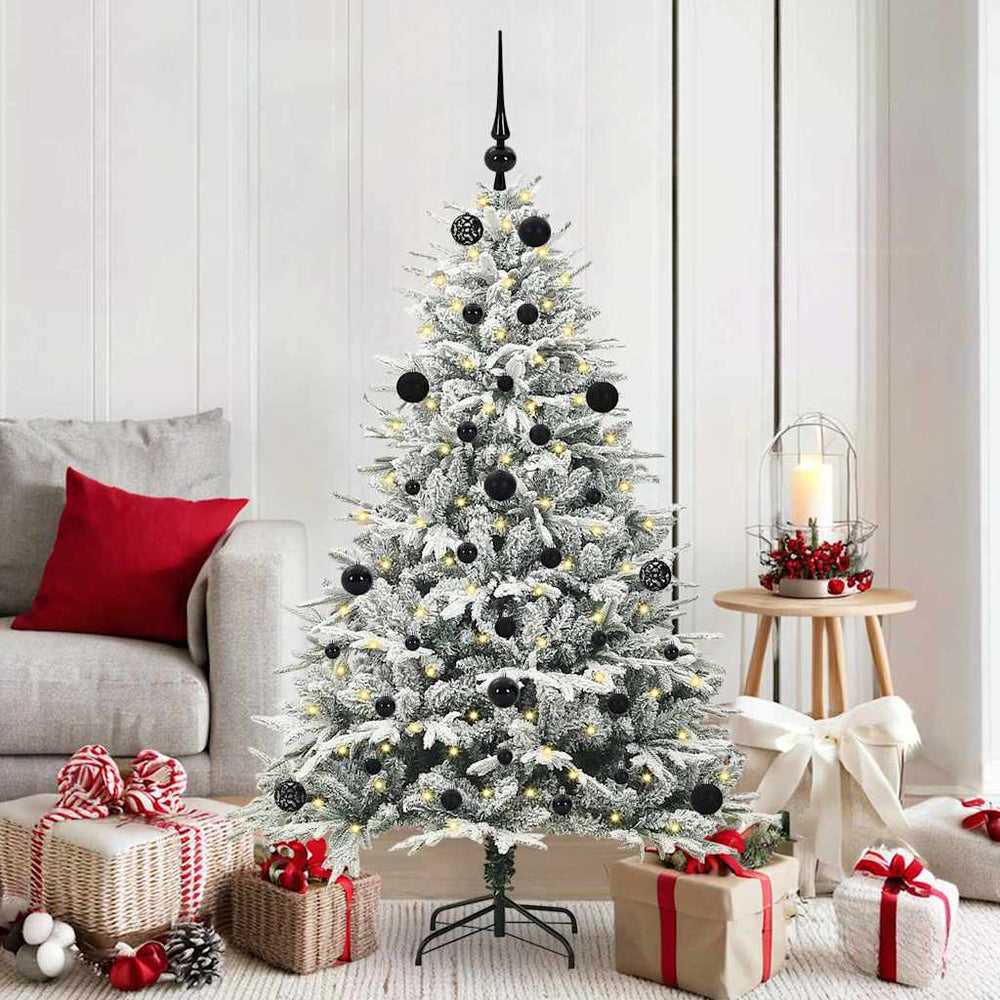 Vidaxl artificial pre-lit kerstboom met ballenset groen 150 cm