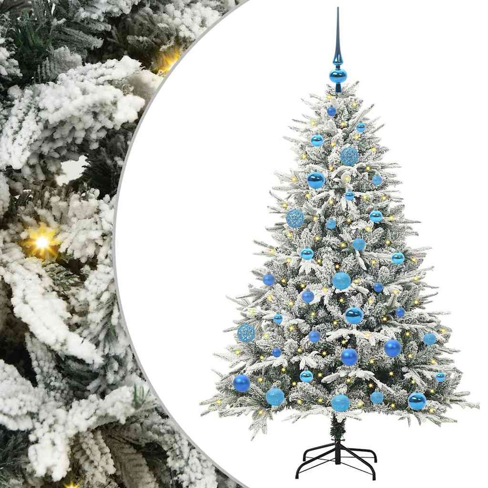 Vidaxl artificial pre-lit kerstboom met ballenset groen 150 cm