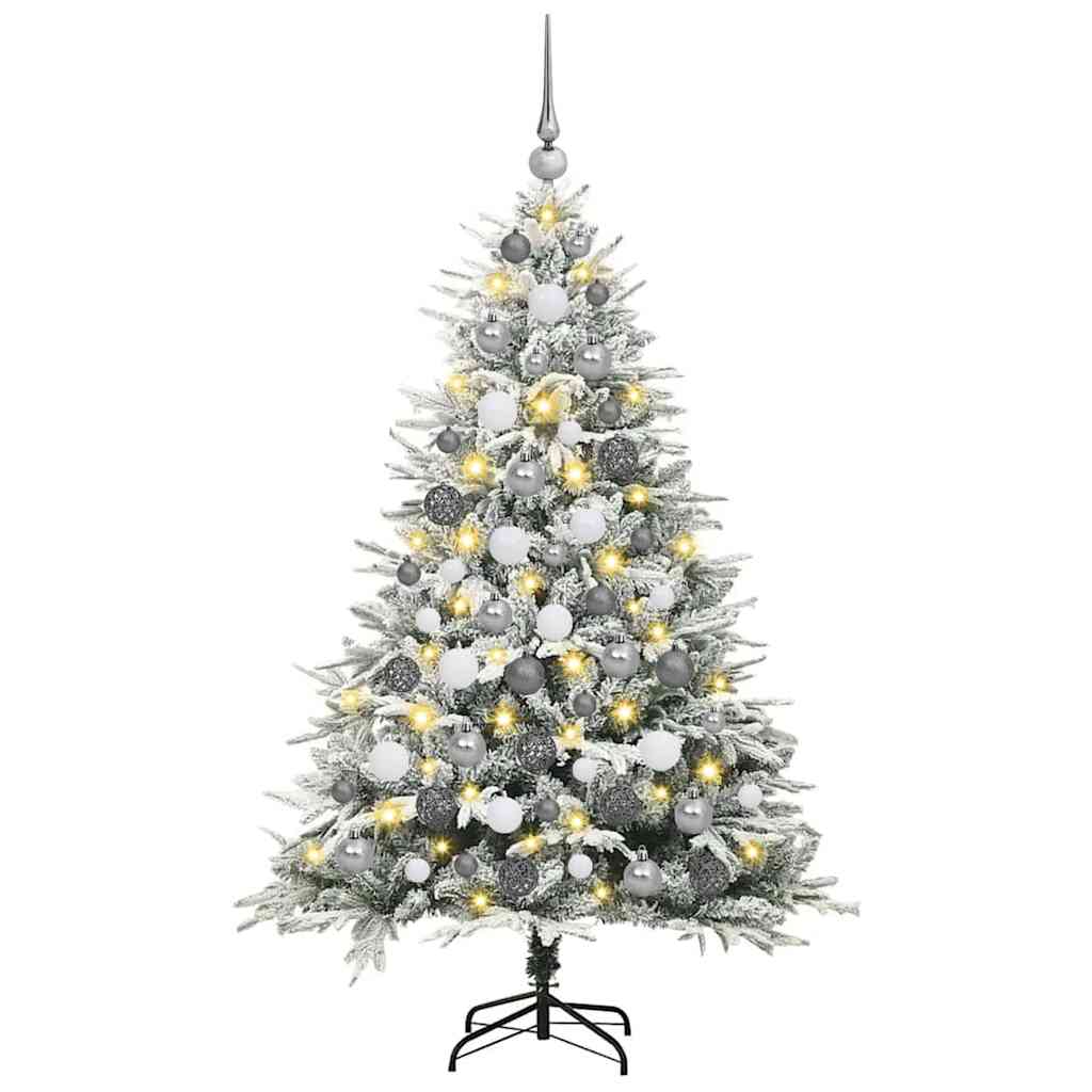 Vidaxl artificial pre-lit kerstboom met ballenset groen 180 cm