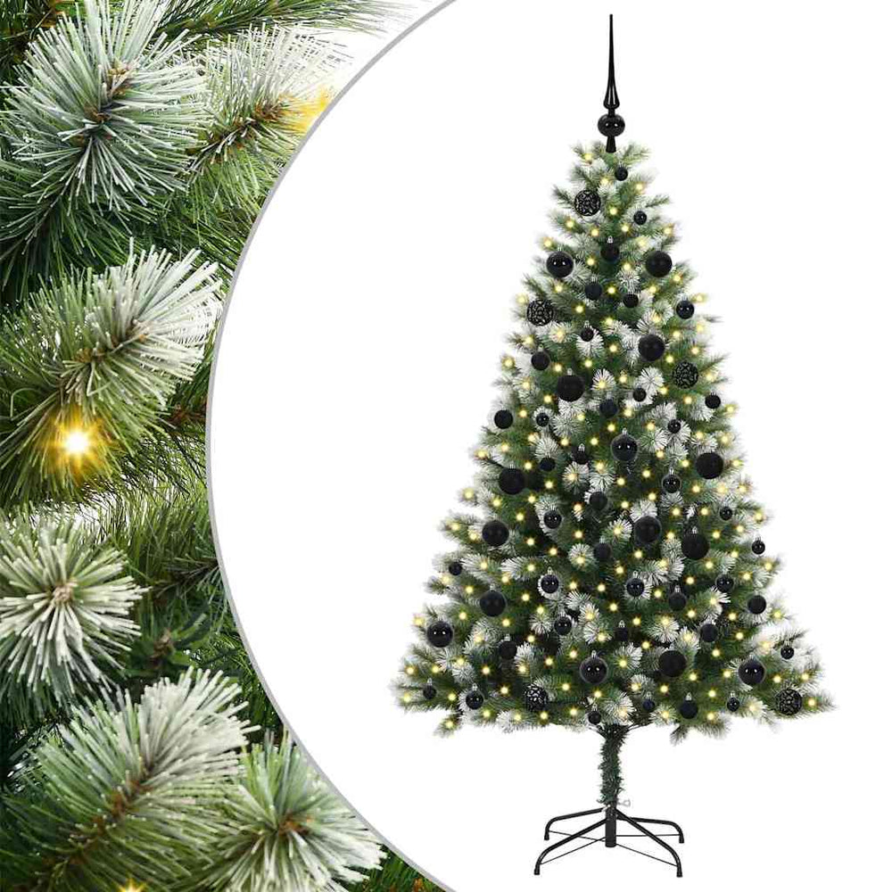 Vidaxl kunstmatige scharnierkerstboom met bedekte sneeuw 180 cm