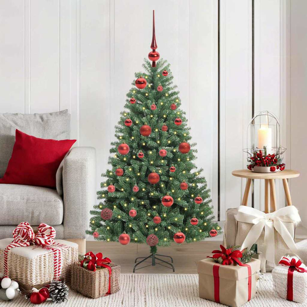 Vidaxl kunstmatige inklapbare kerstboom groen 120 cm pvc en metaal