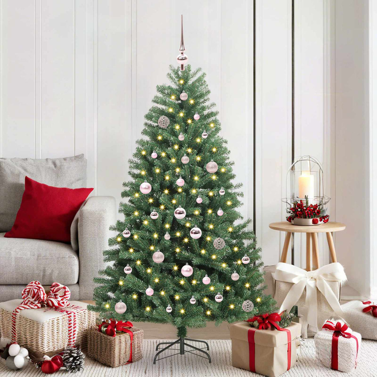 Vidaxl kunstmatige inklapbare kerstboom groen 150 cm pvc en metaal