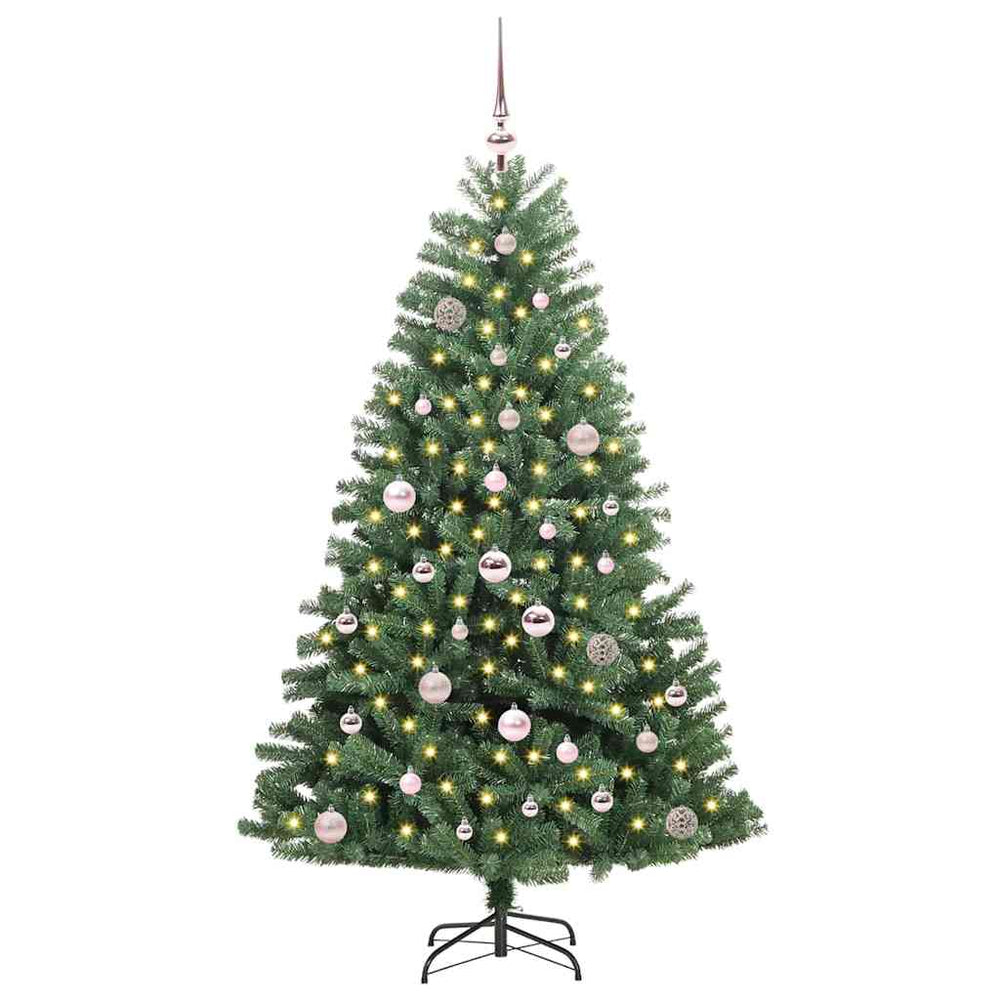 Vidaxl kunstmatige inklapbare kerstboom groen 150 cm pvc en metaal