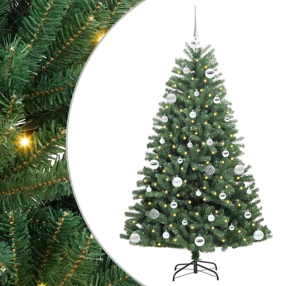 Vidaxl kunstmatige inklapbare kerstboom groen 150 cm pvc en metaal