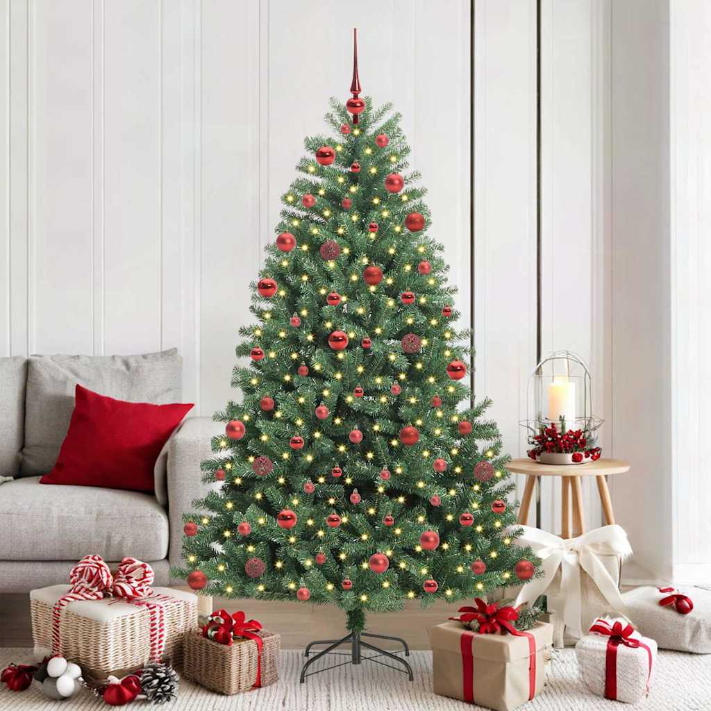 Vidaxl kunstmatige inklapbare kerstboom groen 180 cm pvc en metaal