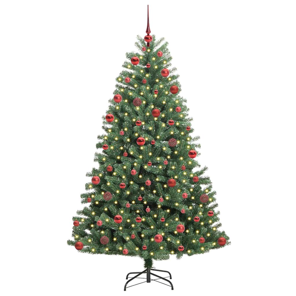 Vidaxl kunstmatige inklapbare kerstboom groen 180 cm pvc en metaal