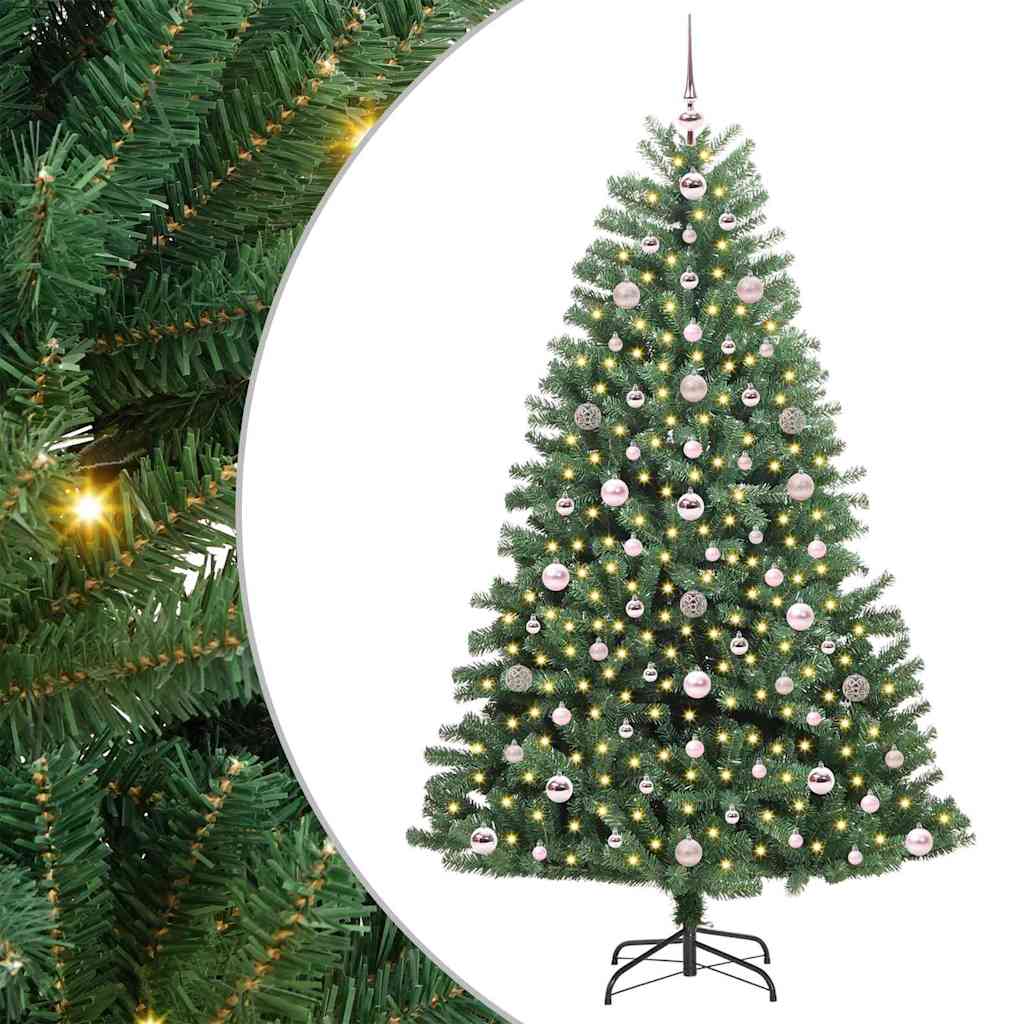Vidaxl kunstmatige inklapbare kerstboom groen 180 cm pvc en metaal