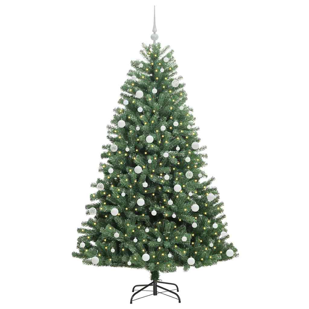 Vidaxl kunstmatige inklapbare kerstboom groen 180 cm pvc en metaal