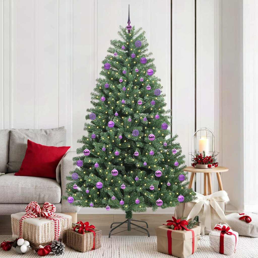 Vidaxl kunstmatige inklapbare kerstboom groen 180 cm pvc en metaal
