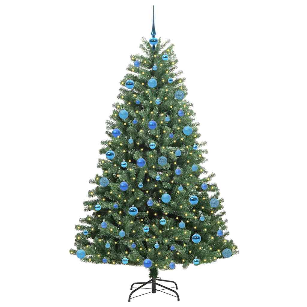 Vidaxl kunstmatige inklapbare kerstboom groen 180 cm pvc en metaal