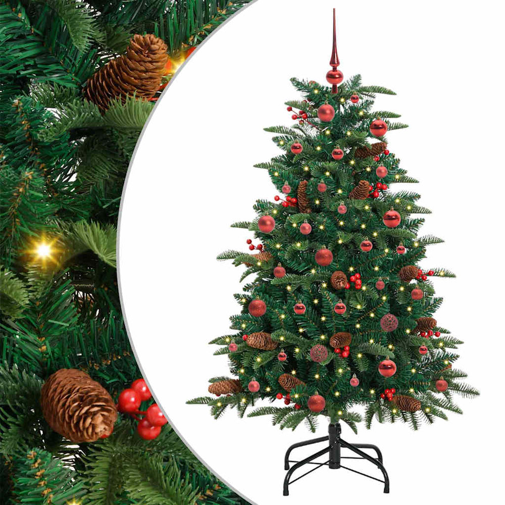 Vidaxl kunstkerstboom groen 150 cm pvc en metaal en plastic