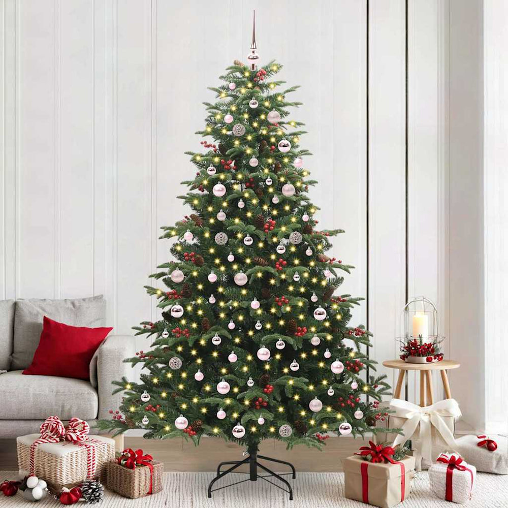 Vidaxl kunstkerstboom groen 240 cm pvc en metaal en plastic
