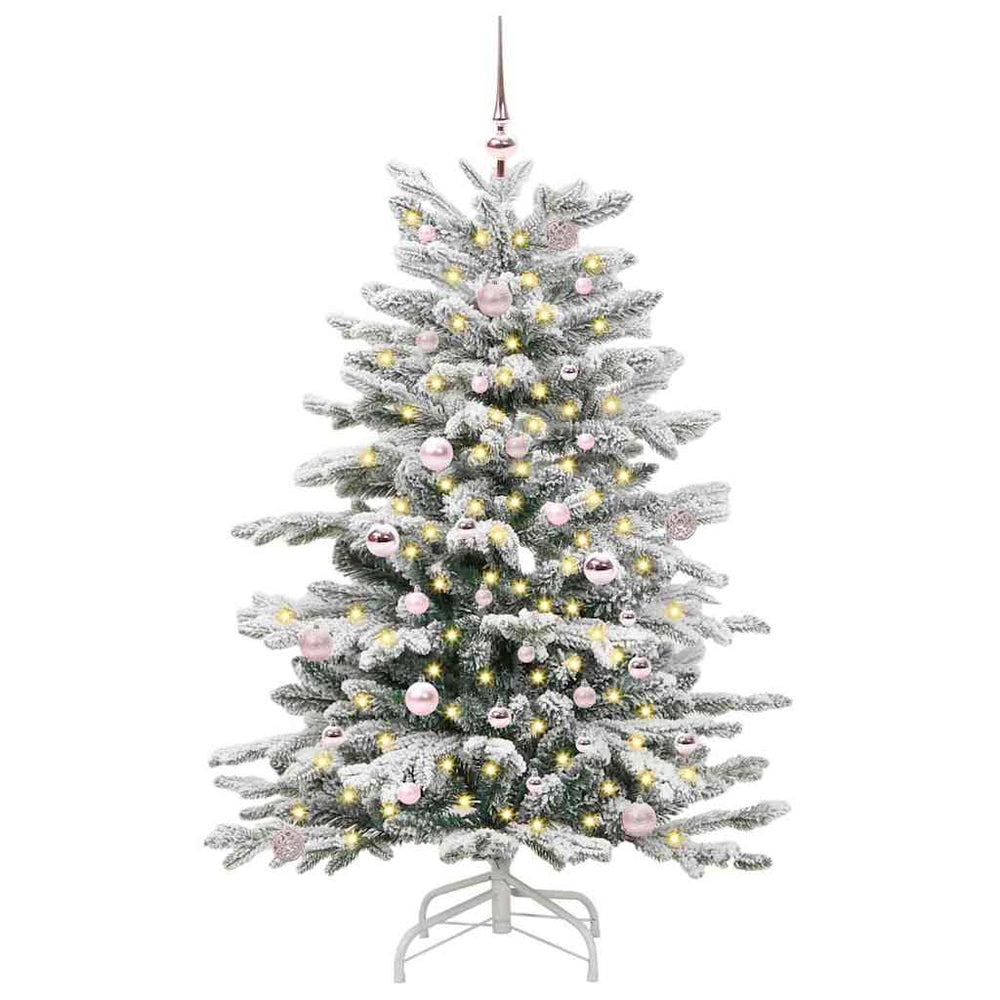 Vidaxl kunstmatige inklapbare kerstboom wit 150 cm pe en pvc