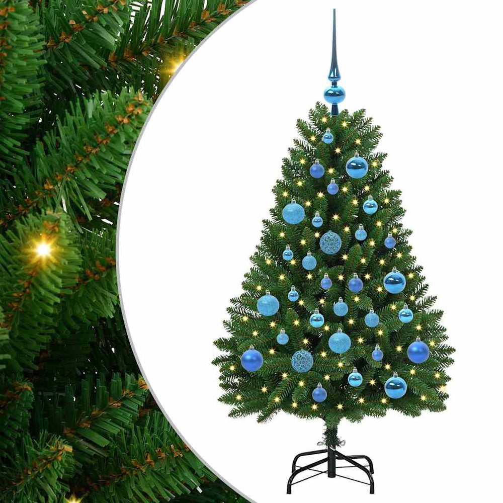 Vidaxl kunstkerstboom met 150 led groen 120 cm pvc en metaal
