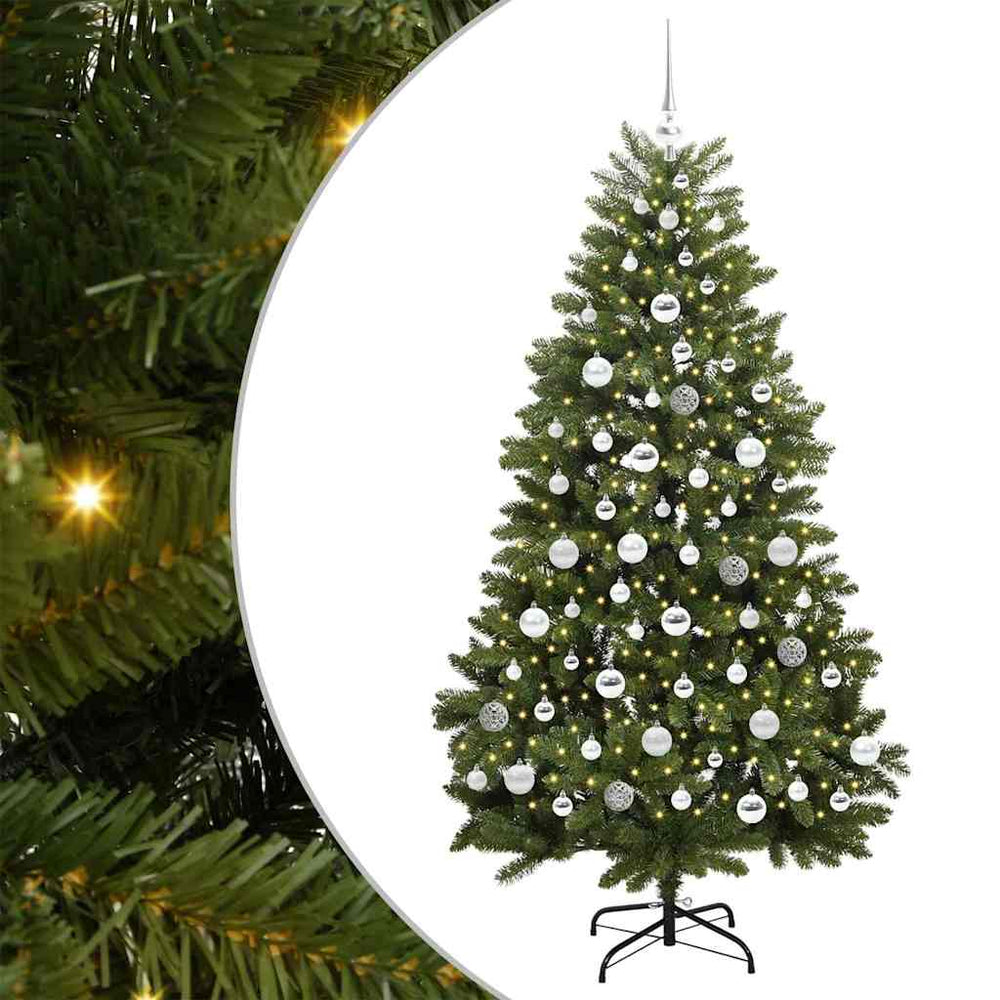 Vidaxl kunstkerstboom met 300 led groen 180 cm pvc en metaal