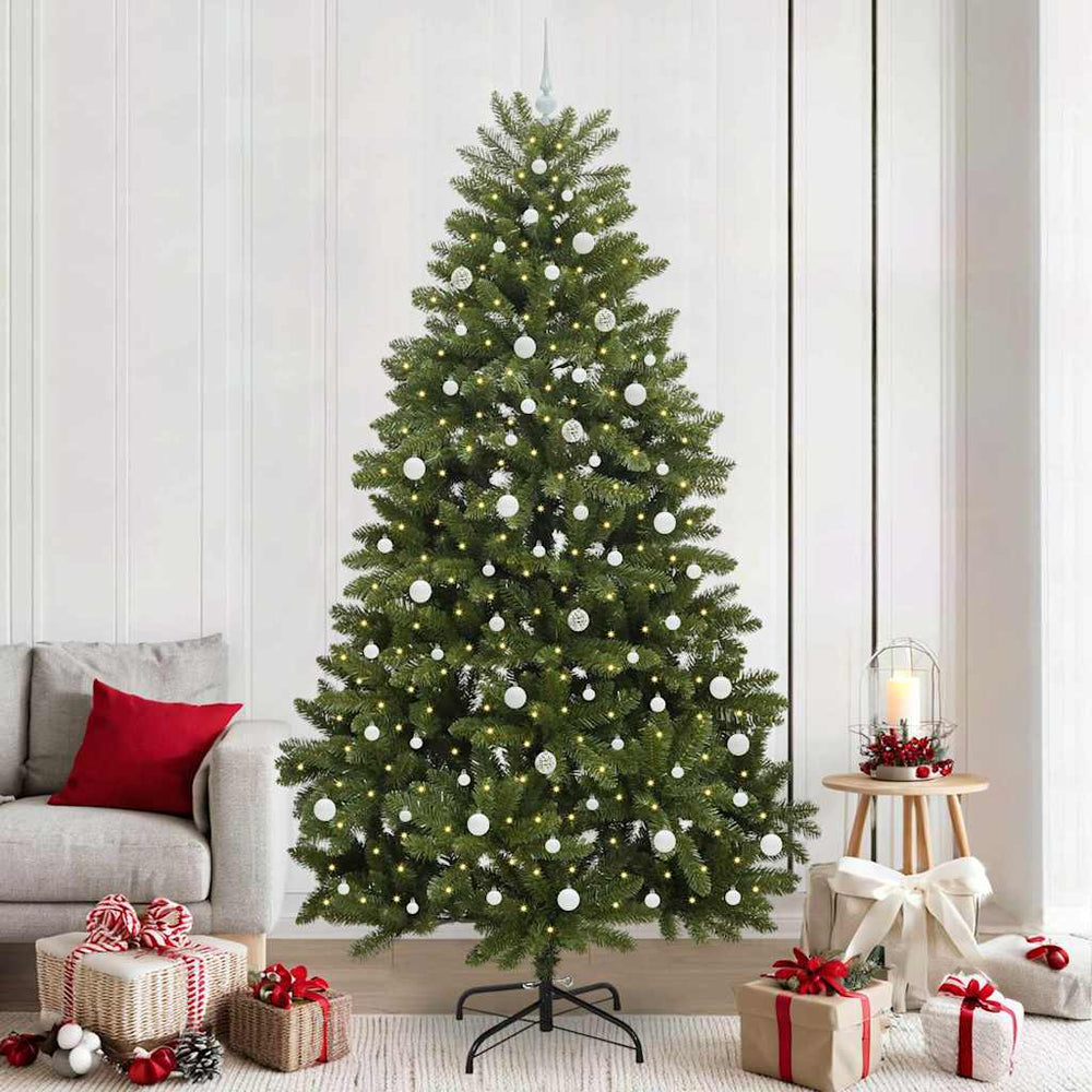 Vidaxl kunstkerstboom met 300 led groen 240 cm pvc en metaal