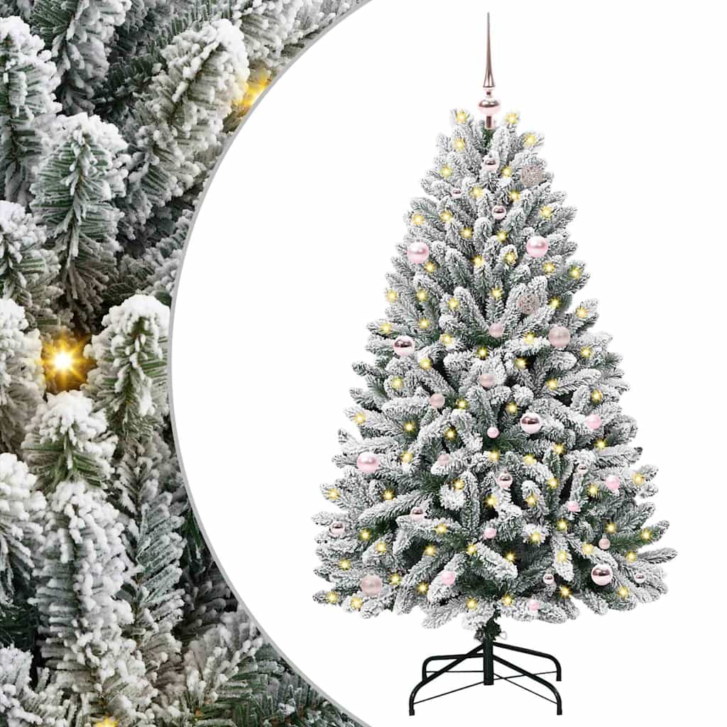 Vidaxl kunstkerstboom 150 cm 150 led's warmwit pvc en staal