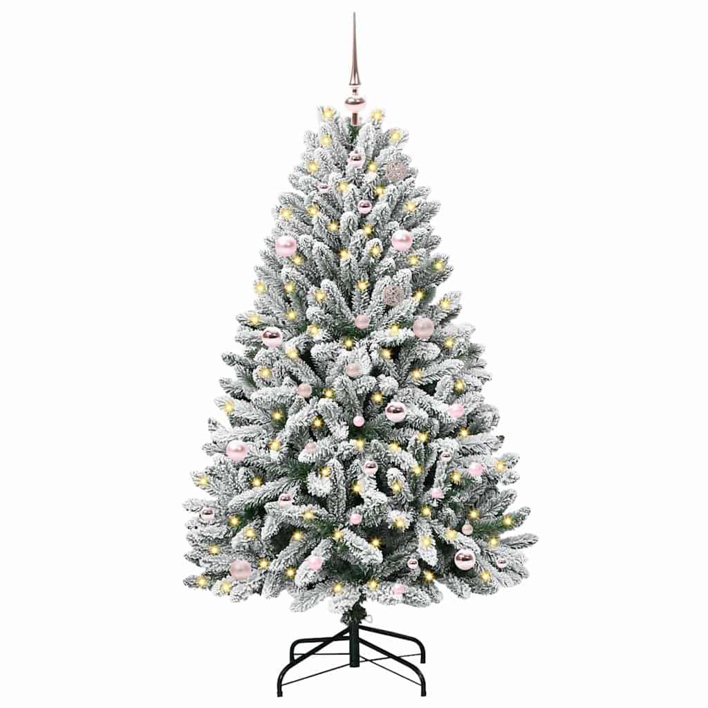 Vidaxl kunstkerstboom 150 cm 150 led's warmwit pvc en staal