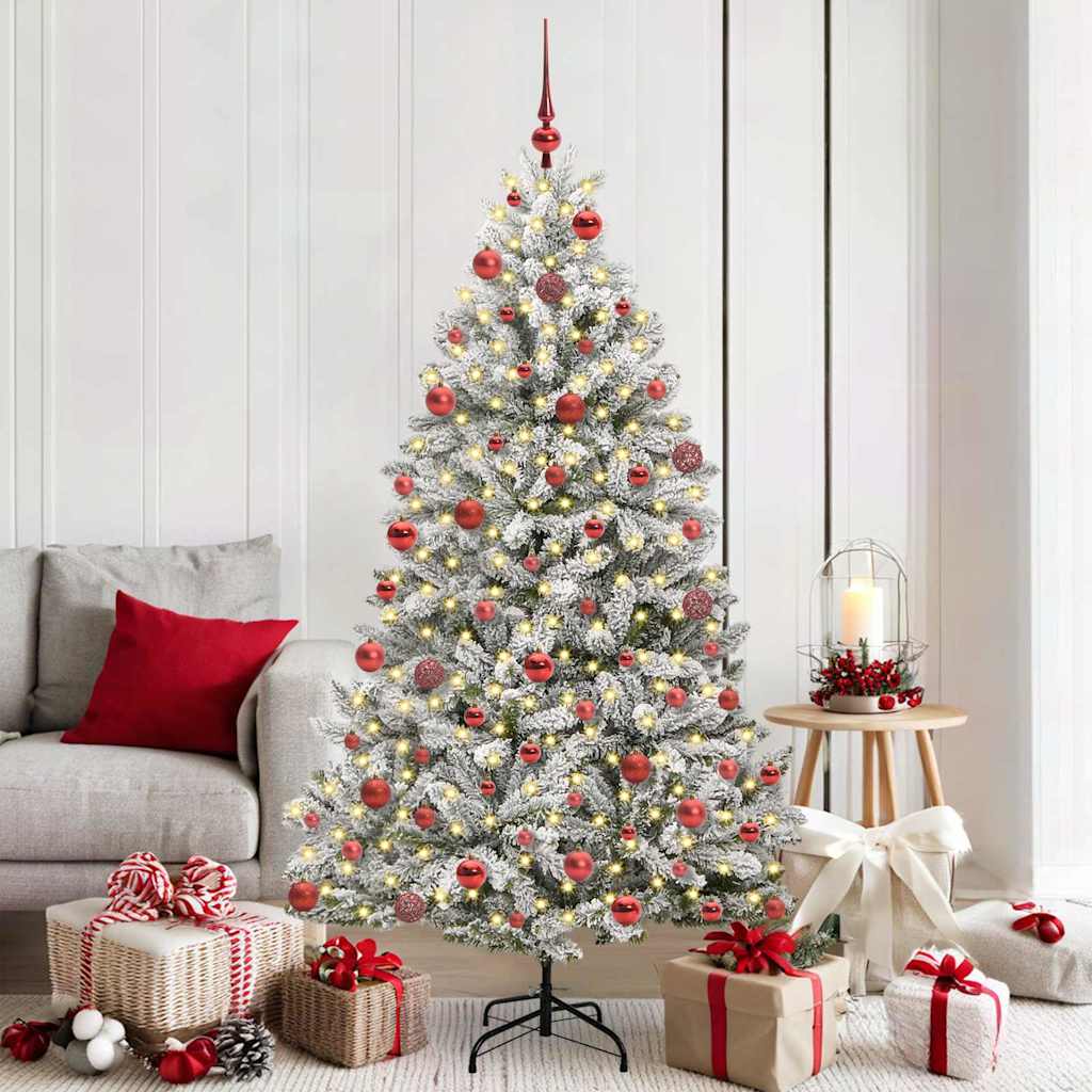 Vidaxl kunstkerstboom 180 cm 300 led's warmwit pvc en staal