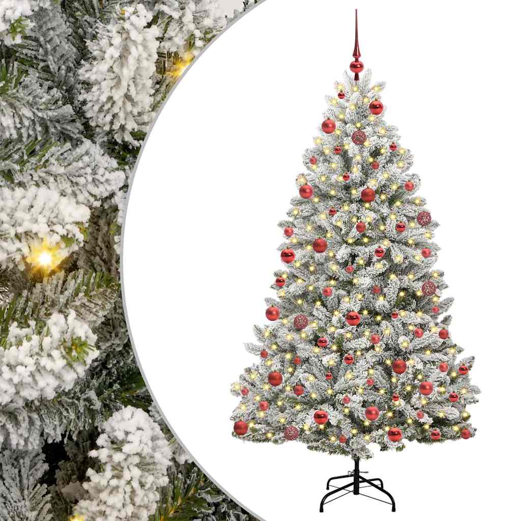 Vidaxl kunstkerstboom 180 cm 300 led's warmwit pvc en staal