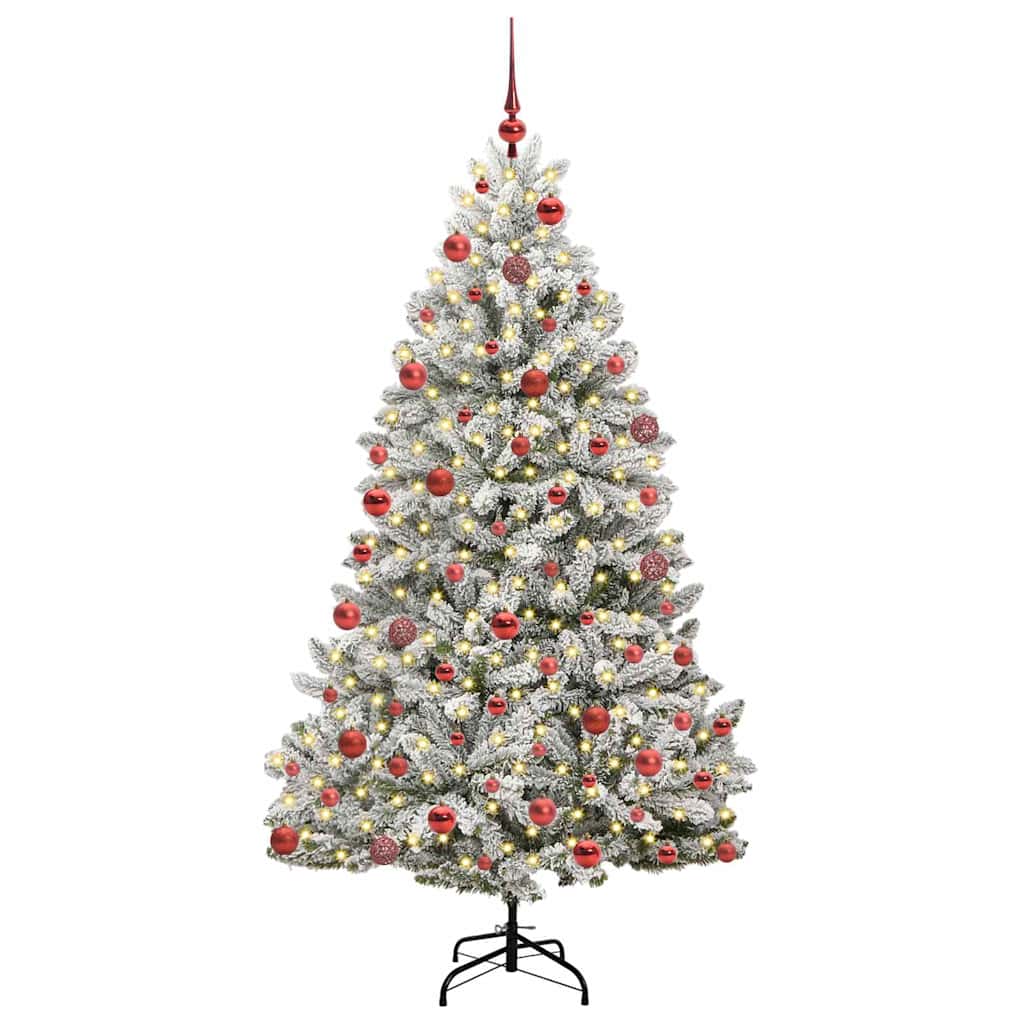 Vidaxl kunstkerstboom 180 cm 300 led's warmwit pvc en staal