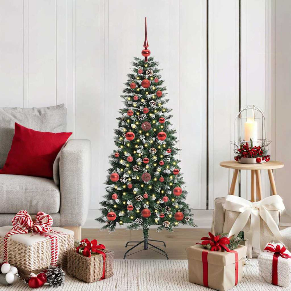 Vidaxl kunstkerstboom met 150 led groen 120 cm pvc en plastic en staal