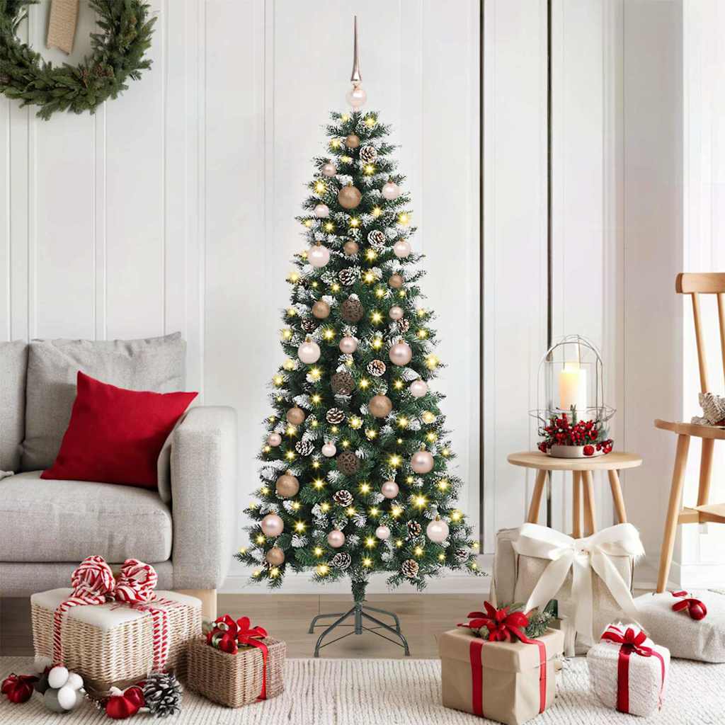 Vidaxl kunstkerstboom met 150 led groen 150 cm pvc en plastic en staal