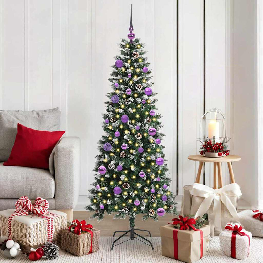 Vidaxl kunstkerstboom met 150 led groen 150 cm pvc en plastic en staal