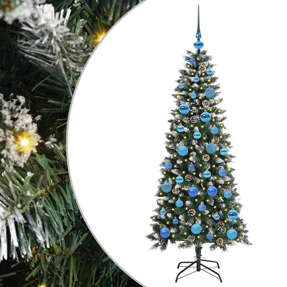 Vidaxl kunstkerstboom met 150 led groen 150 cm pvc en plastic en staal