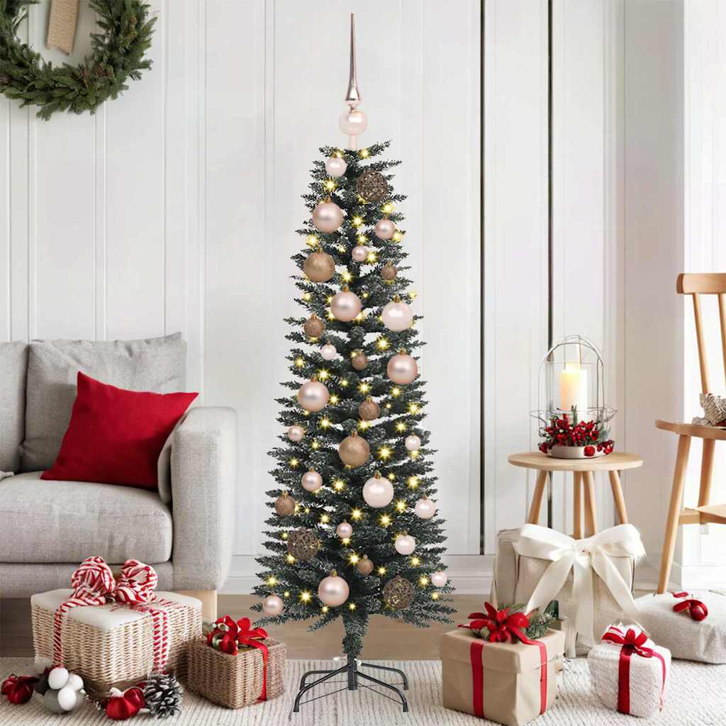 Vidaxl kunstkerstboom met 150 led groen 120 cm pvc en plastic en staal