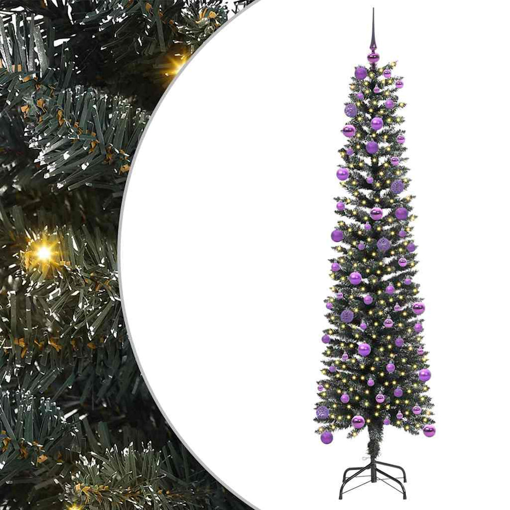 Vidaxl kunstkerstboom met 300 led groen 180 cm pvc en plastic en staal