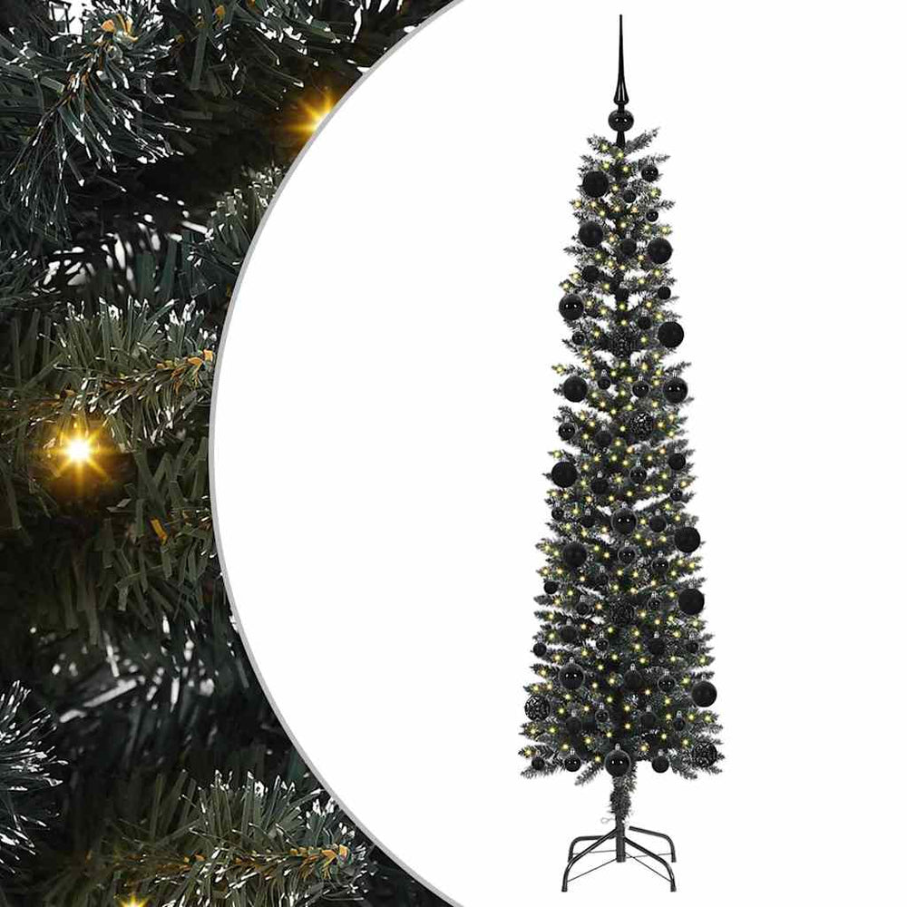 Vidaxl kunstkerstboom met 300 led groen 210 cm pvc en plastic en staal