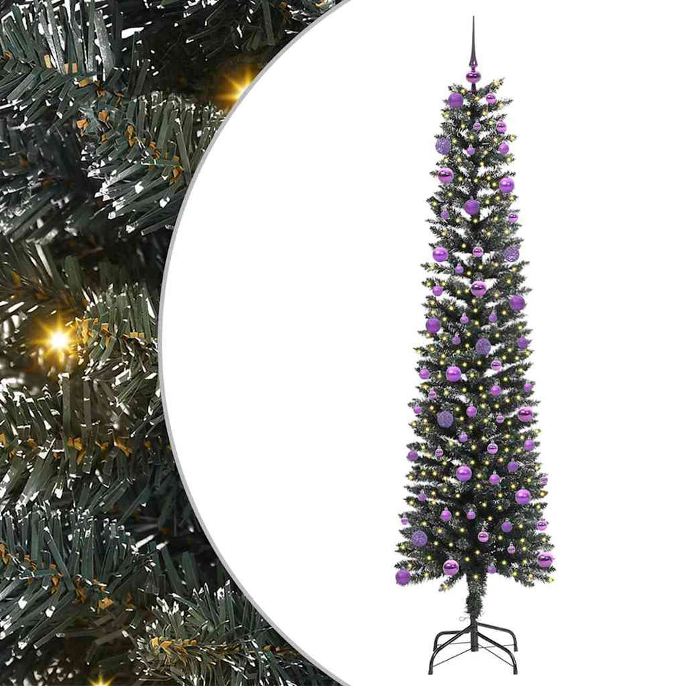 Vidaxl kunstkerstboom met 300 led groen 210 cm pvc en plastic en staal