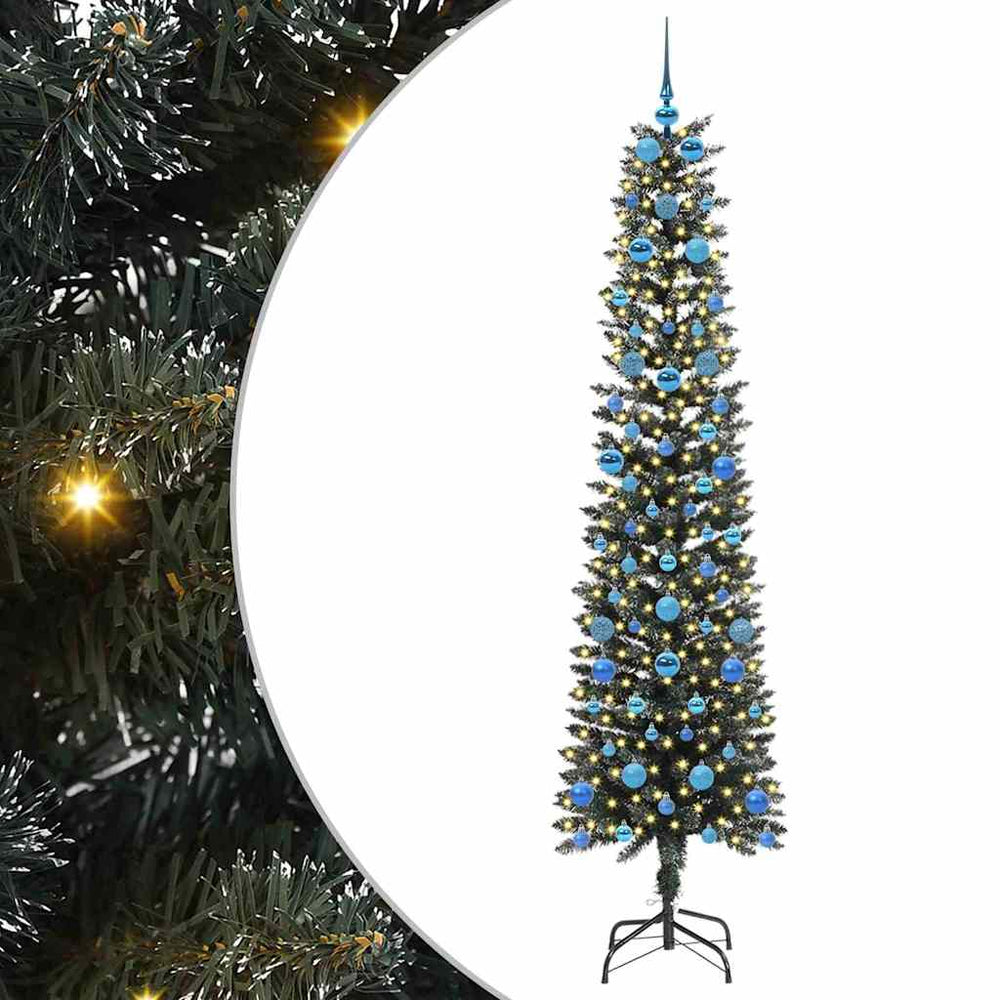 Vidaxl kunstkerstboom met 300 led groen 210 cm pvc en plastic en staal