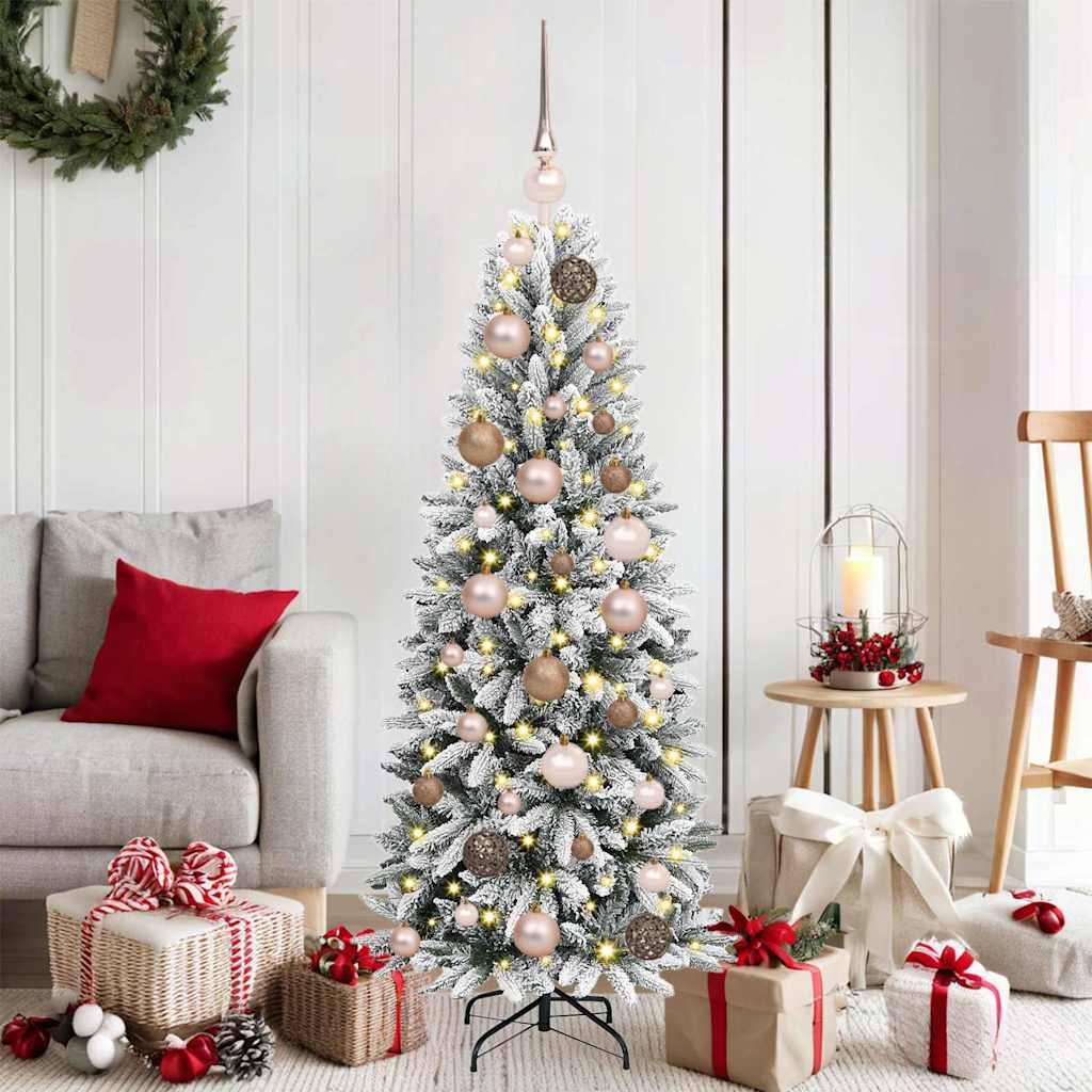Vidaxl kunstkerstboom wit 120 cm pvc en plastic en staal en pe