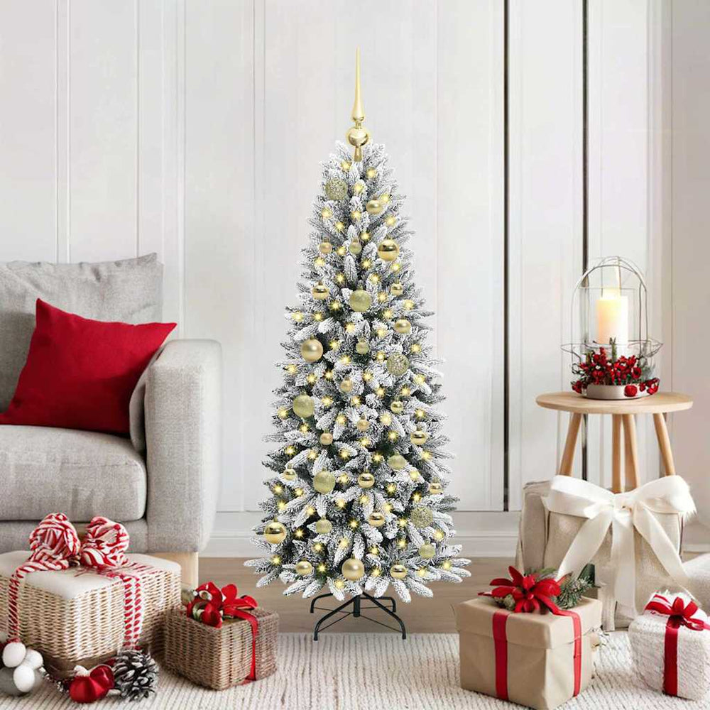 Vidaxl kunstkerstboom wit 120 cm pvc en plastic en staal en pe