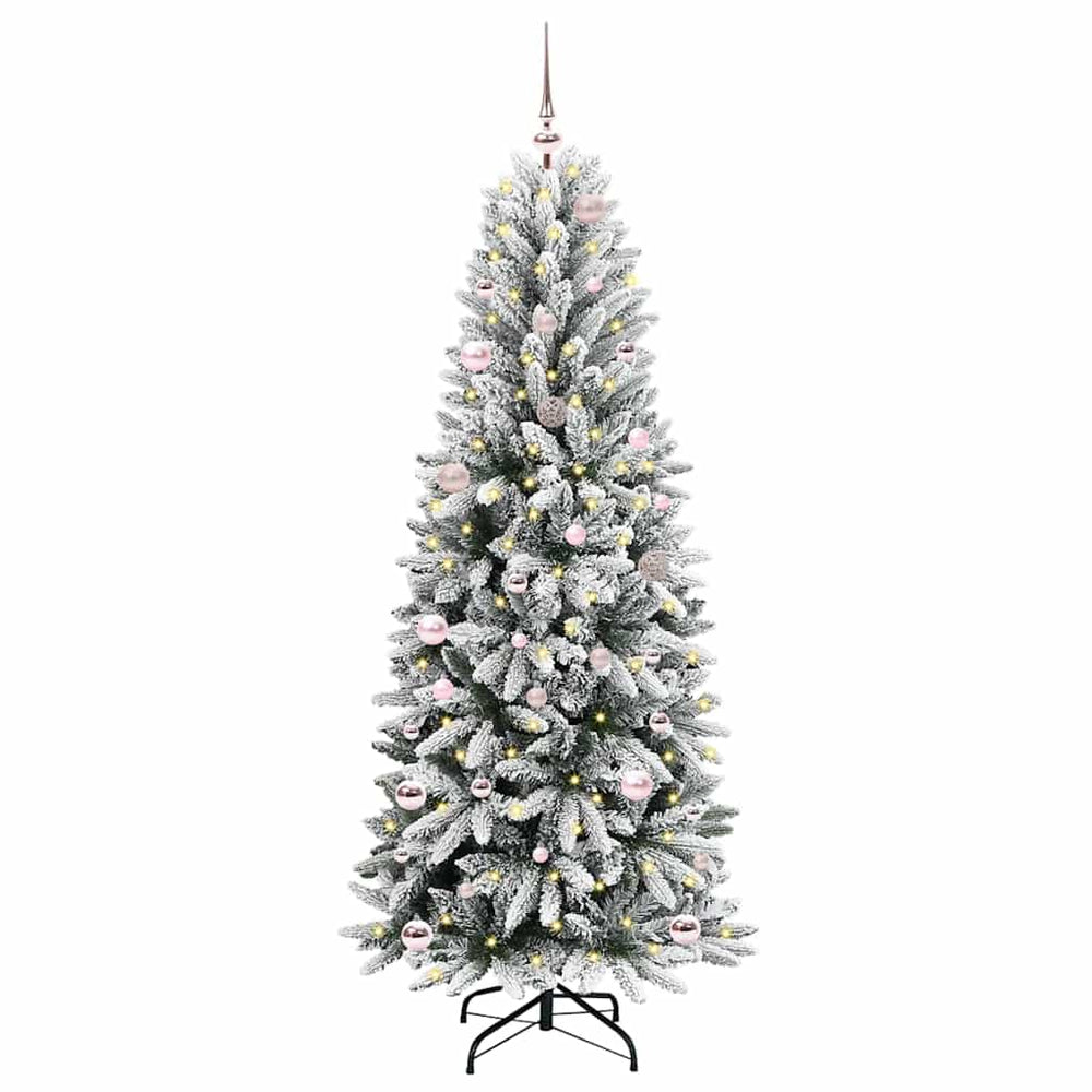 Vidaxl kunstkerstboom wit 150 cm pvc en plastic en staal en pe